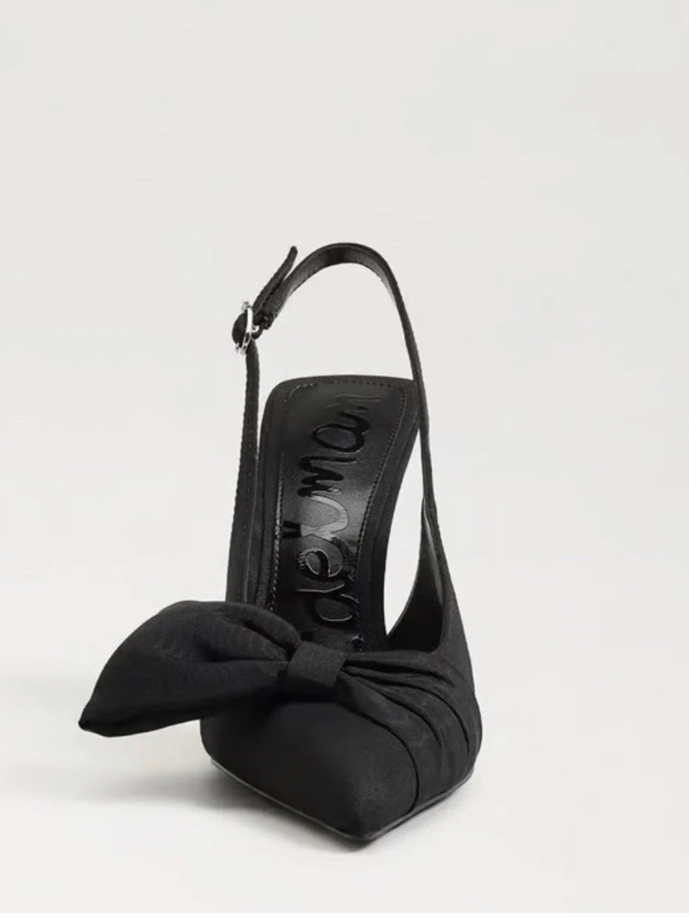 Sam Edelman Black Pointed Bow Slingback Pumps - size US8 - Picture 3 of 8
